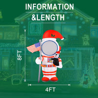 HKM-285843 8ft Inflatable Spaceman with Penguin for Holiday Outdoor Decoration