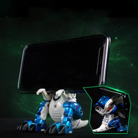 HKM-285907 Diecast Electric Tyrannosaurus Rex Robot Toy with Sound and Light – Small Walking Dinosaur Model