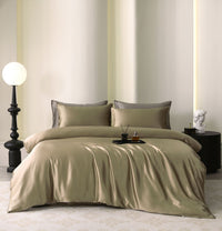 HKM-285971 Silk Four-Piece Bedding Set with Duvet Cover and Pillowcases in Multiple Sizes