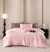HKM-285971 Silk Four-Piece Bedding Set with Duvet Cover and Pillowcases in Multiple Sizes