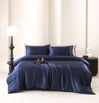 HKM-285971 Silk Four-Piece Bedding Set with Duvet Cover and Pillowcases in Multiple Sizes