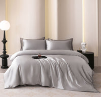 HKM-285971 Silk Four-Piece Bedding Set with Duvet Cover and Pillowcases in Multiple Sizes