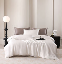 HKM-285971 Silk Four-Piece Bedding Set with Duvet Cover and Pillowcases in Multiple Sizes