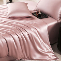 HKM-285971 Silk Four-Piece Bedding Set with Duvet Cover and Pillowcases in Multiple Sizes