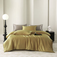 HKM-285971 Silk Four-Piece Bedding Set with Duvet Cover and Pillowcases in Multiple Sizes