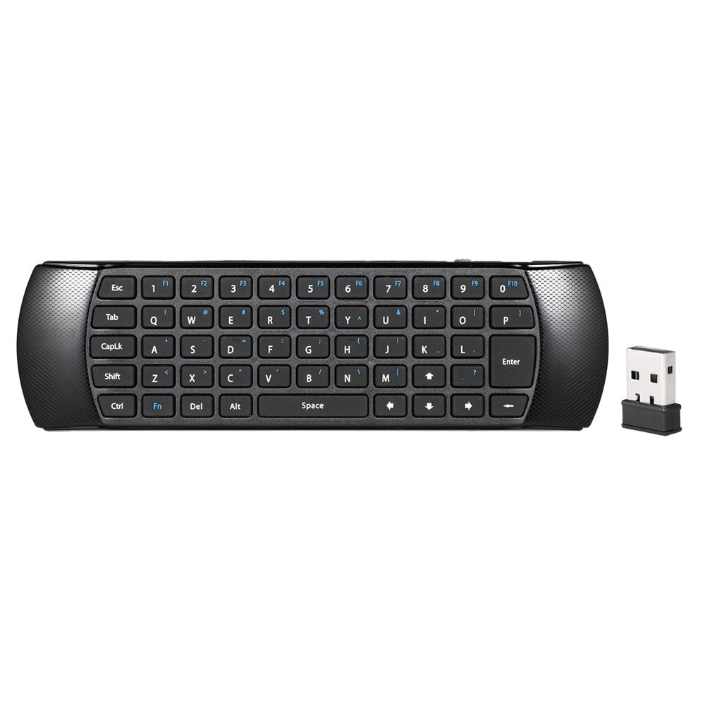 HKM-286163 2.4GHz Wireless QWERTY Keyboard and Air Mouse Remote Control with 6-Axis Gyroscope for Smart TV and Mini PC