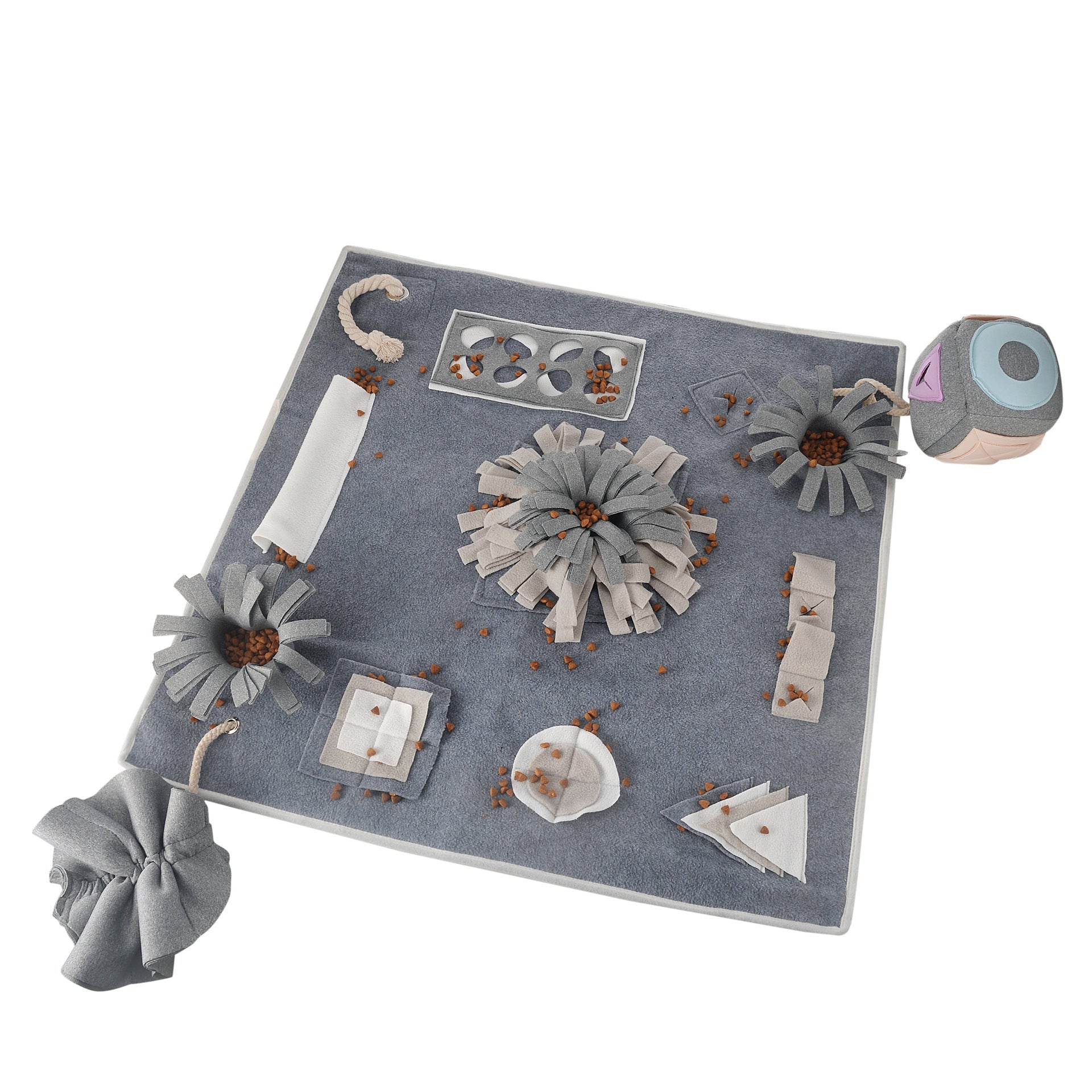 HKM-286163 Sniffing Pad for Dogs - Interactive Nosework Food Puzzle with Treat Ball and Snuffle Toys, Stress Relief and Foraging Fun