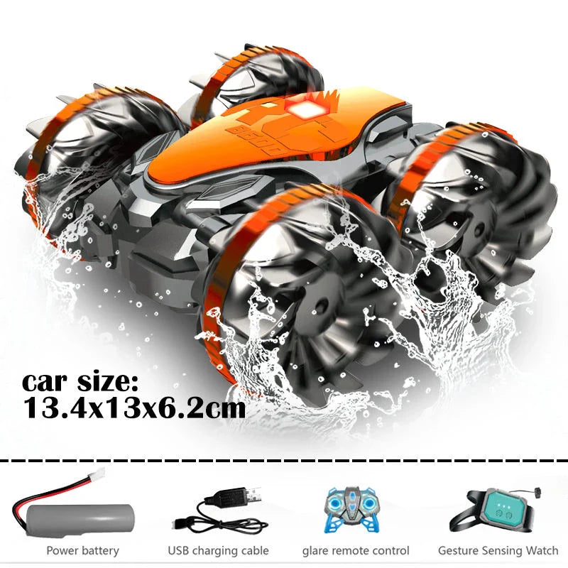 HKM-286227 Amphibious Remote Control Gesture Sensing Stunt Car for Kids – 2.4G Radio Control Toy