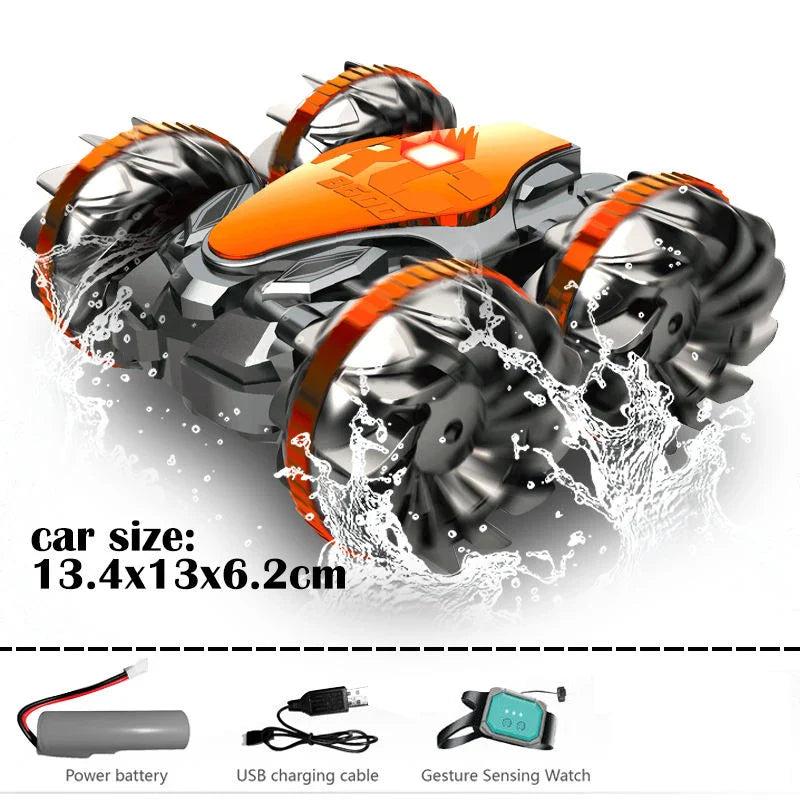 HKM-286227 Amphibious Remote Control Gesture Sensing Stunt Car for Kids – 2.4G Radio Control Toy