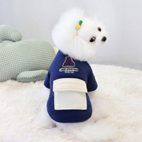 HKM-286419 Stylish Two-Legged Dog Winter Coat in Khaki and Blue, Thick Fleece Fabric, Various Sizes Available