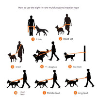 HKM-286611 Multifunctional Waterproof PVC Handheld Running Pet Traction Rope