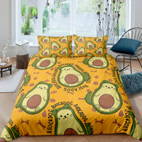 HKM-286611 Printed Three-Piece Quilt Cover Set - Soft Chemical Fiber Bed Cover, Multiple Sizes Available