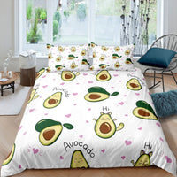 HKM-286611 Printed Three-Piece Quilt Cover Set - Soft Chemical Fiber Bed Cover, Multiple Sizes Available