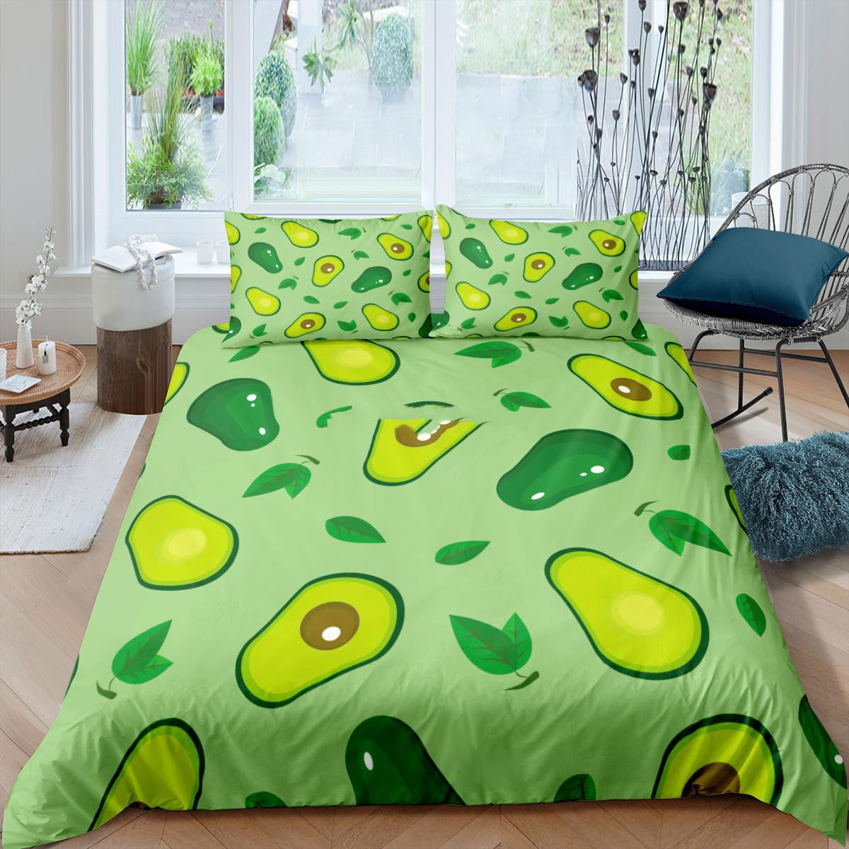 HKM-286611 Printed Three-Piece Quilt Cover Set - Soft Chemical Fiber Bed Cover, Multiple Sizes Available