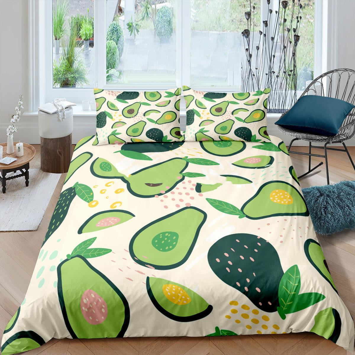 HKM-286611 Printed Three-Piece Quilt Cover Set - Soft Chemical Fiber Bed Cover, Multiple Sizes Available