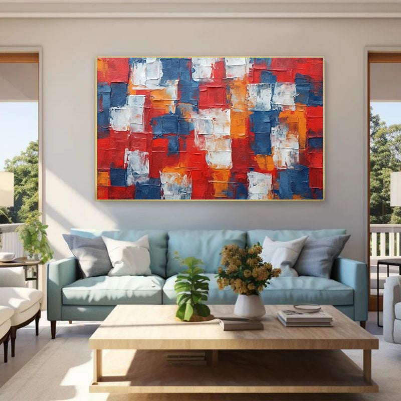 KTX-286739 Handpainted Abstract Textured Oil Painting on Canvas for Modern Home Decor