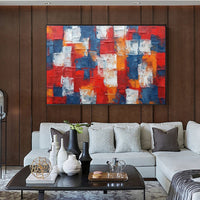 HKM-286739 Handpainted Abstract Textured Oil Painting on Canvas for Modern Home Decor