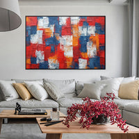 HKM-286739 Handpainted Abstract Textured Oil Painting on Canvas for Modern Home Decor