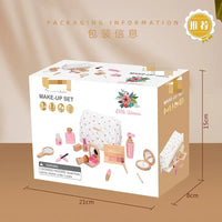 HKM-286803 Kids Wooden Makeup Toy Set – Toddler Beauty Play Vanity Kit for Ages 2 to 14