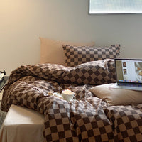 HKM-286803 Pure Cotton Bedding Set for Small Groups - Spring & Autumn, Warmth Preservation, Fits Multiple Bed Sizes