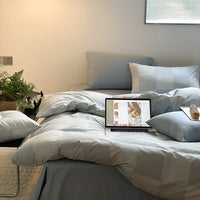HKM-286803 Pure Cotton Bedding Set for Small Groups - Spring & Autumn, Warmth Preservation, Fits Multiple Bed Sizes