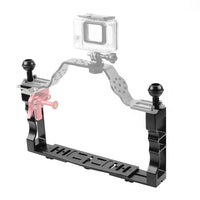 HKM-286867 Aluminum Alloy Dual-Handheld Photography Tray for Sports Cameras and SLRs