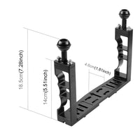 HKM-286867 Aluminum Alloy Dual-Handheld Photography Tray for Sports Cameras and SLRs