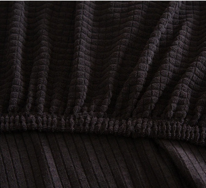 HKM-286867 Knitted Polar Fleece Thickened Stretch Sofa Cover for Single to Five-Seat Sofas, All-Inclusive Cushion Protection