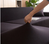 HKM-286867 Knitted Polar Fleece Thickened Stretch Sofa Cover for Single to Five-Seat Sofas, All-Inclusive Cushion Protection