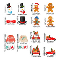 HKM-286931 2 Pack Paper Christmas Banner Garland with Gingerbread Man and Snowman for Holiday Home Decor