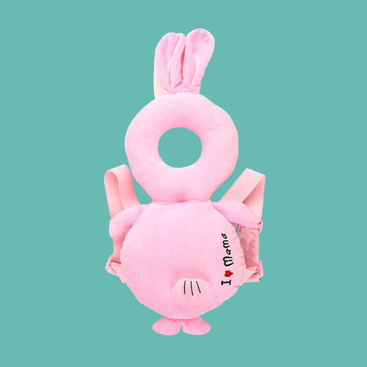 HKM-286931 Angel Headrest for Babies and Toddlers - Soft Short Plush Back Support (35x18 cm) - Blue, Pink, Yellow