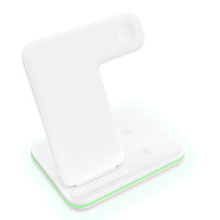 HKM-286995 3-in-1 Wireless Charging Station for Mobile Phones, Smartwatches, and Headphones - Fast Charging Pad with USB Interface