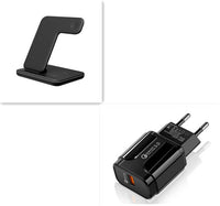 HKM-286995 3-in-1 Wireless Charging Station for Mobile Phones, Smartwatches, and Headphones - Fast Charging Pad with USB Interface