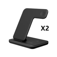 HKM-286995 3-in-1 Wireless Charging Station for Mobile Phones, Smartwatches, and Headphones - Fast Charging Pad with USB Interface
