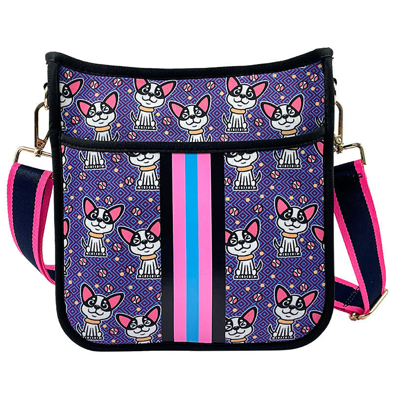 HKM-286995 Fashionable Neoprene Dog Walking Messenger Bag, Soft & Stylish, 15L Capacity, Available in Multiple Colors