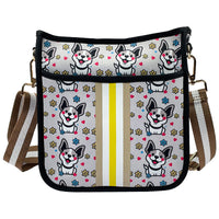 HKM-286995 Fashionable Neoprene Dog Walking Messenger Bag, Soft & Stylish, 15L Capacity, Available in Multiple Colors