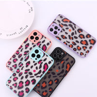 HKM-287059 Leopard Print Personalized TPU Mobile Phone Case for Various iPhone Models