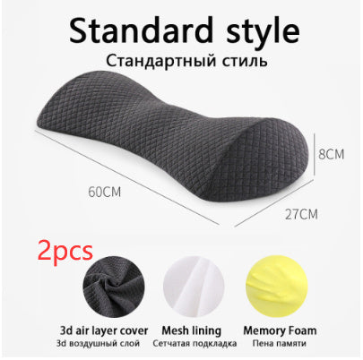 HKM-287123 Lumbar Support Cushion for Pregnant Women - Memory Foam, Polyester Fiber, Solid Color Options in Pink and Gray