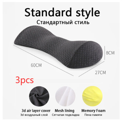 HKM-287123 Lumbar Support Cushion for Pregnant Women - Memory Foam, Polyester Fiber, Solid Color Options in Pink and Gray