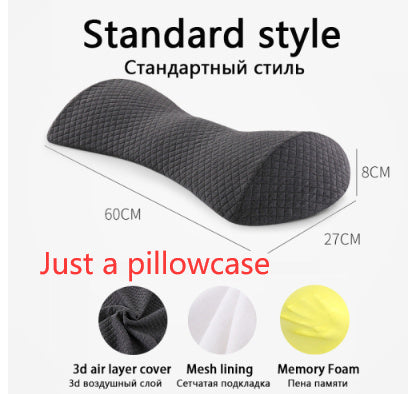 HKM-287123 Lumbar Support Cushion for Pregnant Women - Memory Foam, Polyester Fiber, Solid Color Options in Pink and Gray