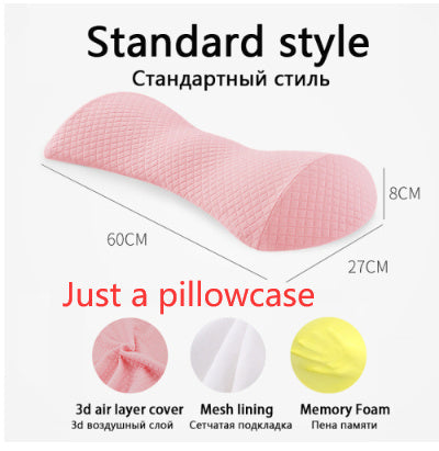 HKM-287123 Lumbar Support Cushion for Pregnant Women - Memory Foam, Polyester Fiber, Solid Color Options in Pink and Gray