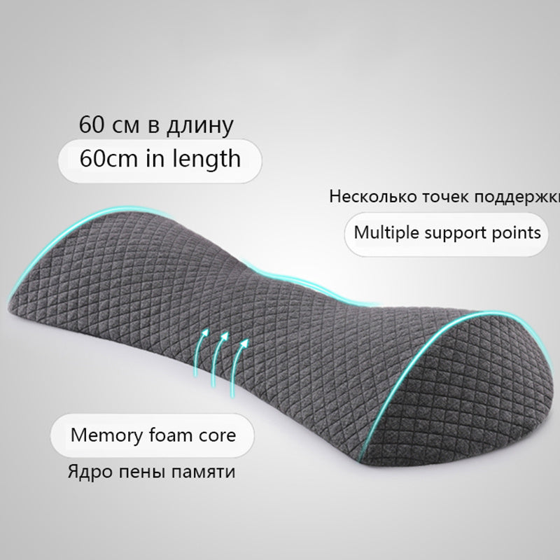 HKM-287123 Lumbar Support Cushion for Pregnant Women - Memory Foam, Polyester Fiber, Solid Color Options in Pink and Gray