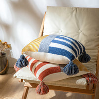 HKM-287187 Nordic Style Acrylic Cushion Cover in Sea Blue and Watermelon Red, 45x45cm
