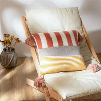 HKM-287187 Nordic Style Acrylic Cushion Cover in Sea Blue and Watermelon Red, 45x45cm