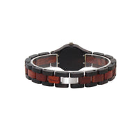 HKM-287315 Ebony and Red Sandalwood Women's Round Quartz Watch