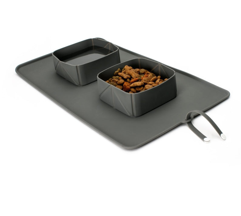 HKM-287315 Silicone Foldable Dog and Cat Bowls - Portable and Eco-Friendly Design, 600 ml Capacity