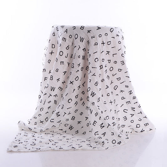 HKM-287379 Cotton Gauze Baby Bath Towel - Soft and Absorbent, 120x120 cm
