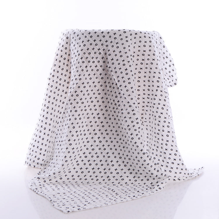 HKM-287379 Cotton Gauze Baby Bath Towel - Soft and Absorbent, 120x120 cm