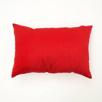 HKM-287763 Handmade Red Bead Wooden Pillow with Intricate Design and Durable Base