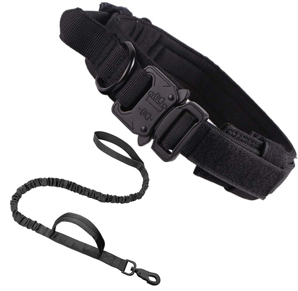HKM-287827 Adjustable Polyester Training Collar with Traction Rope for Medium and Large Dogs